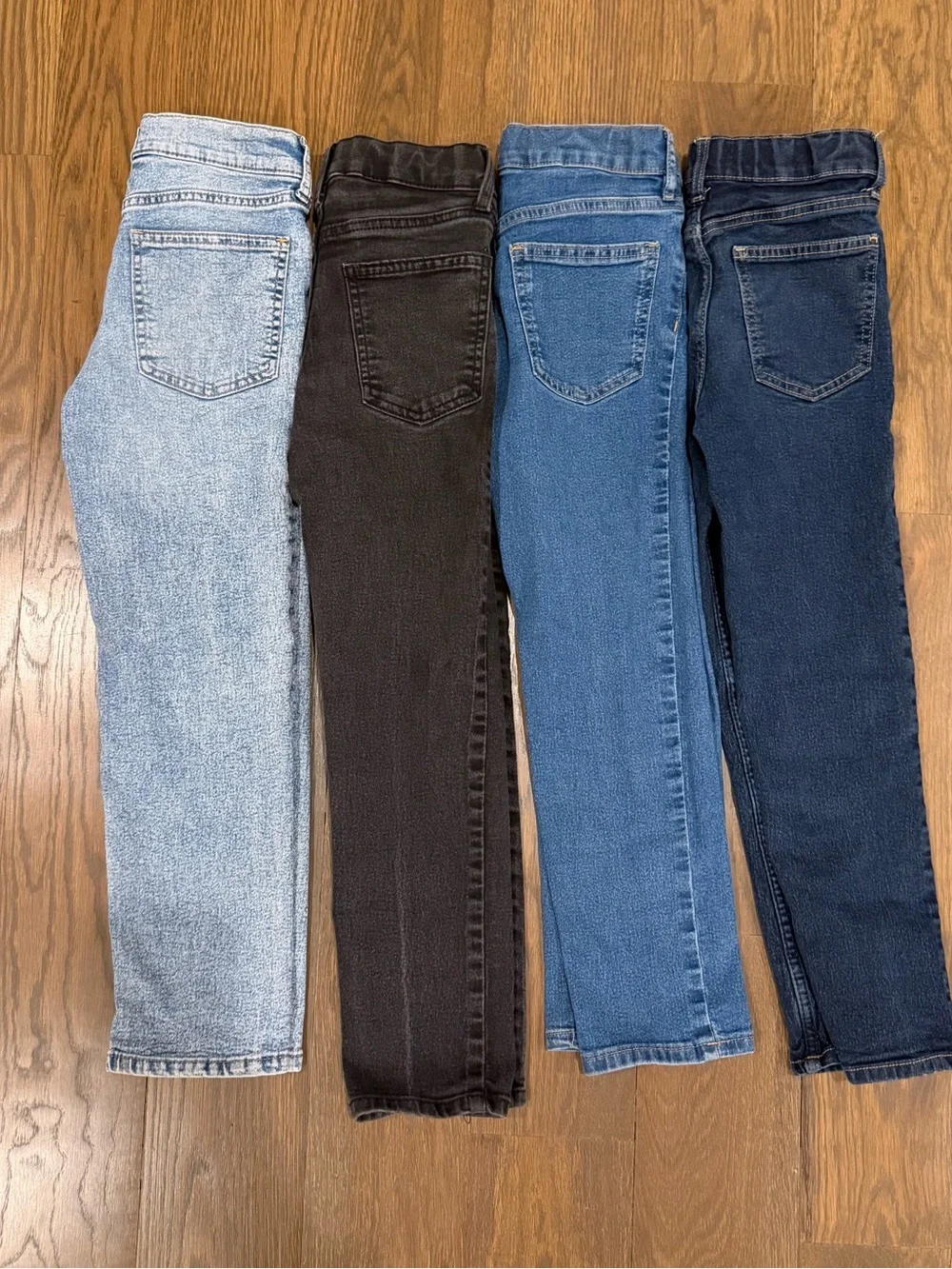 Boy’s H&M Slim Jeans (Pack of 4) - Light Wash, Black, Mid Blue, Dark Blue